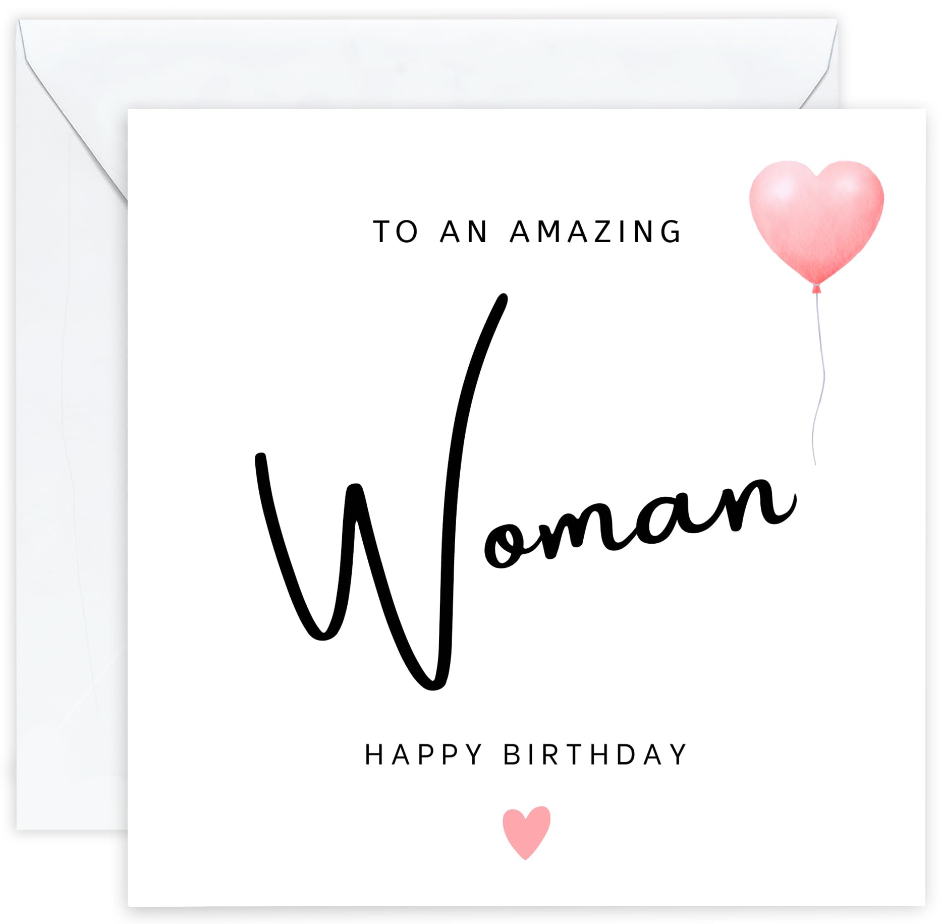 Personalised Woman Birthday Card – Elegant Birthday Card for Woman with Customised Message on Premium 350gsm Cardstock, Ideal from Husband or from Partner for an Amazing Woman Birthday (Woman)