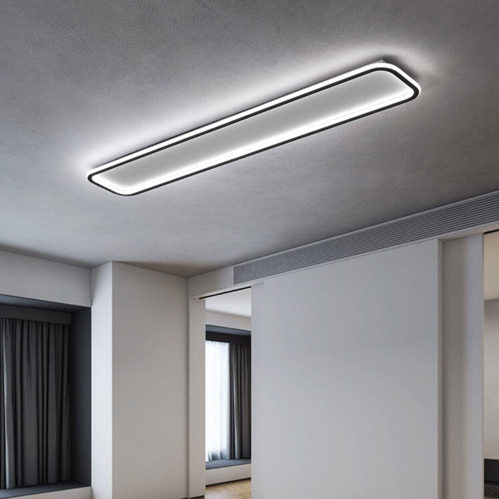 Rectangular Fluorescent Ceiling Light Fixtures 2X4 T5 Plaster Ceiling