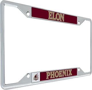 Desert Cactus Elon University Phoenix Car Accessories Metal License Plate Frame and Tag Holder for Front or Rear of Car (Mascot)