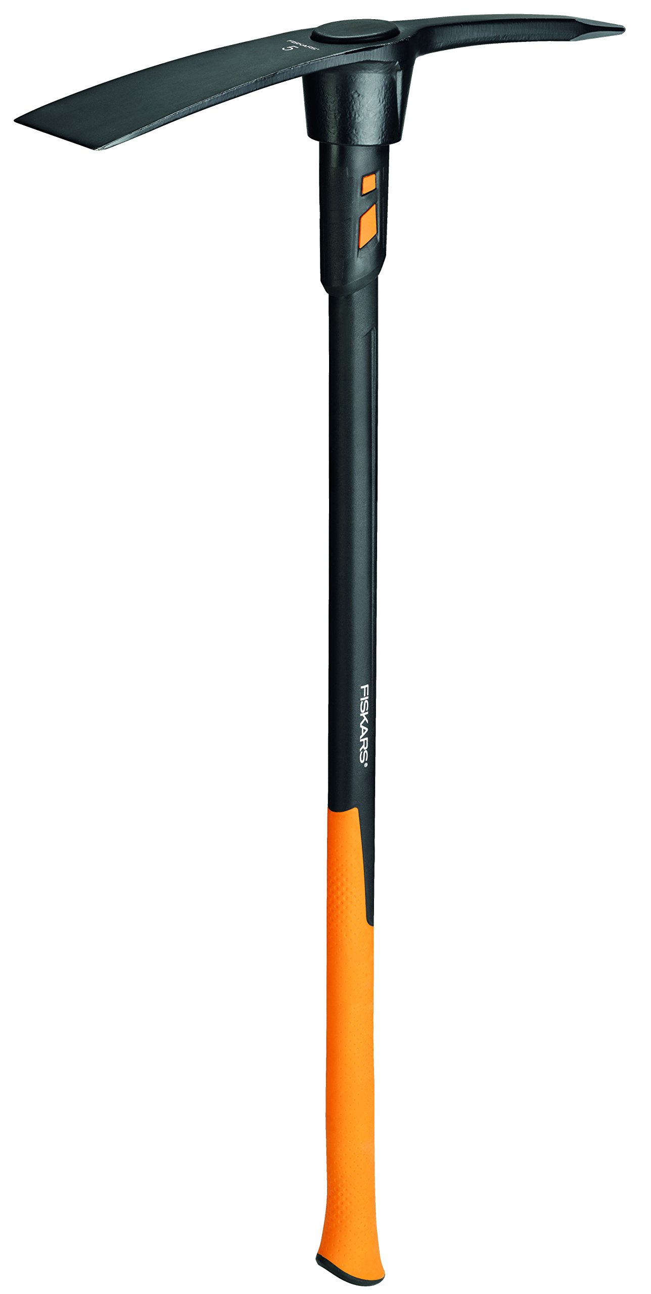 Fiskars Pico de excavación IsoCore L, Para Suelos Rocosos, 91 cm, 3,4 kg, Negro/Naranja, 1020166