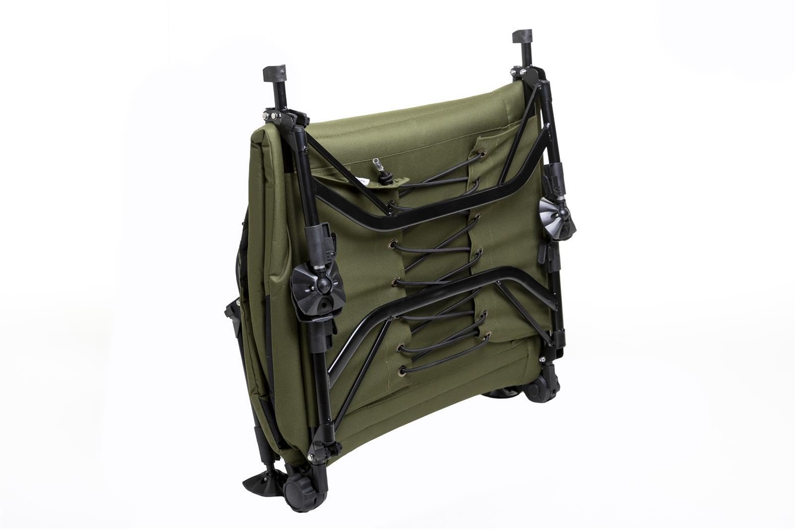 3D Bedchair 6-Bein Angelliege Camping Comfort Karpfenliege belastbar bis 140kg mit integriertem Kopfkissen
