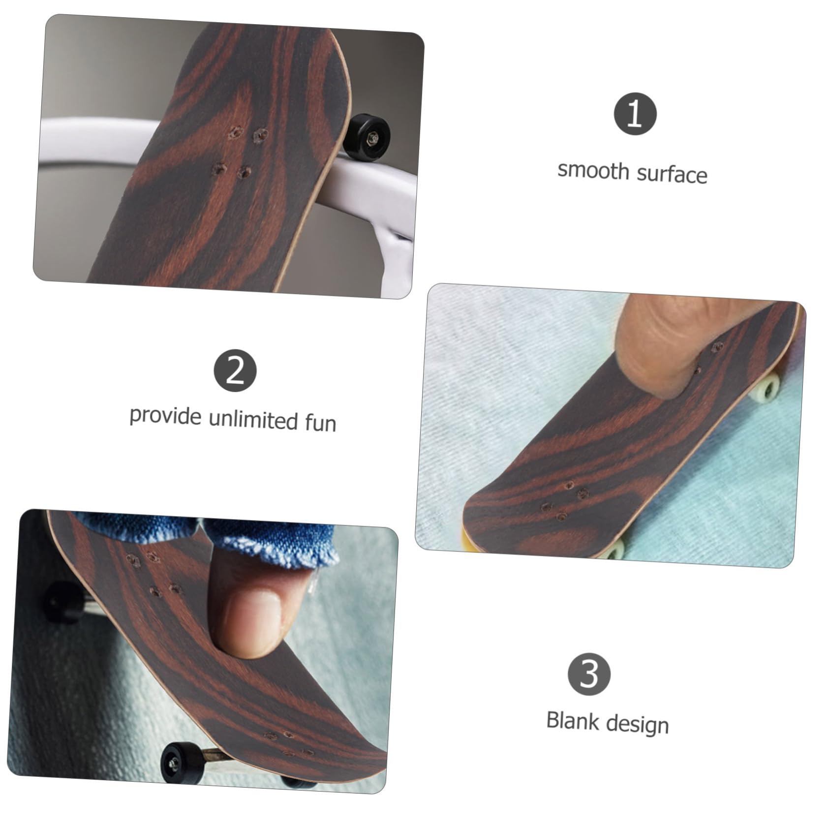 Toddmomy DIY Maple Deck Skateboard Replacement for Creative Play for Custom Skateboard Projects Smooth Surface with Pre Punched