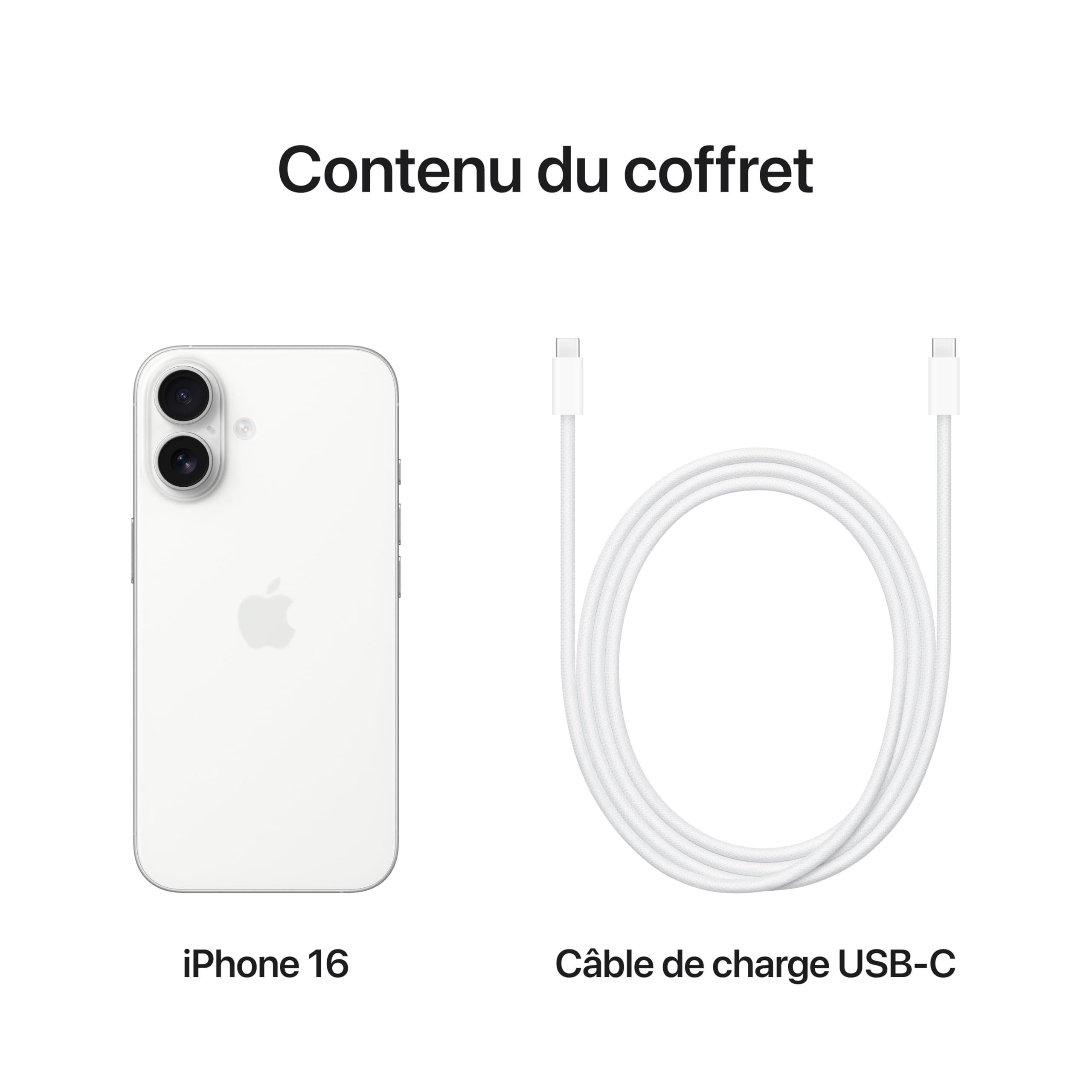 Apple iPhone 16 (128 Go) - Blanc