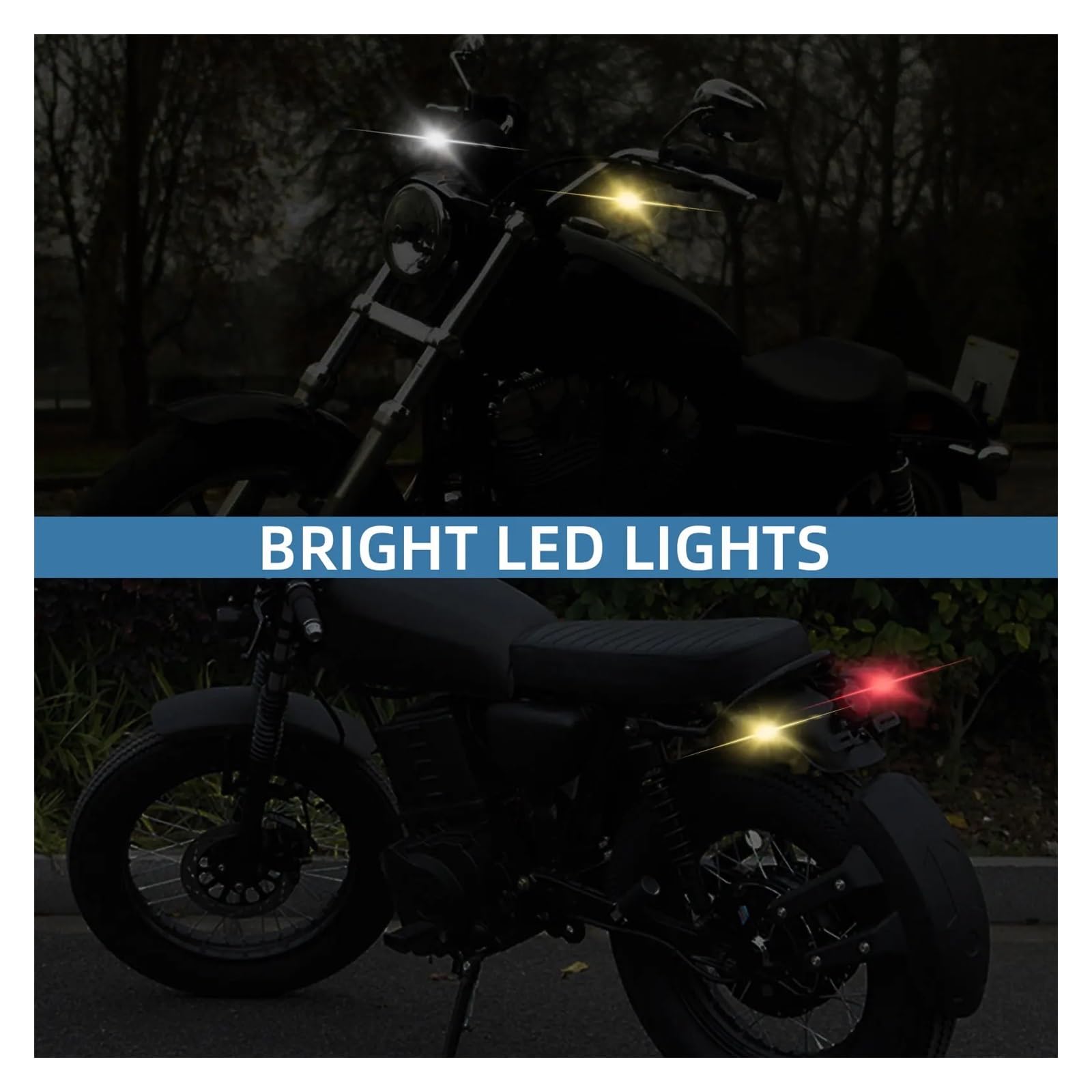 Traseras Delanteras LED señales Motocicleta 4 Piezas Giro luz señal
