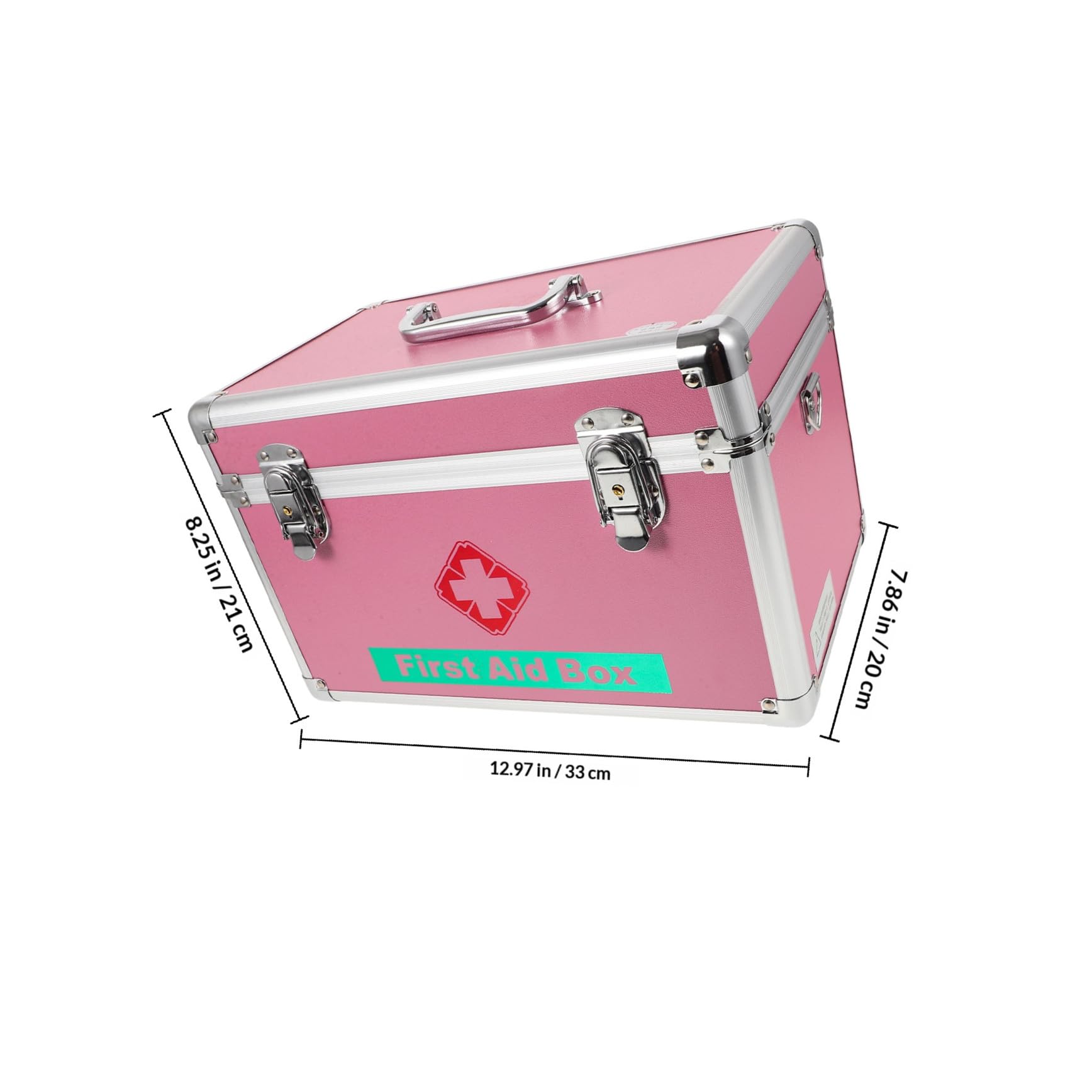 VALICLUD Caja Kit de primeros auxilios compartimiento código largo médico Emergencia robusto maletín de organizador de primeros auxilios aleación de aluminio