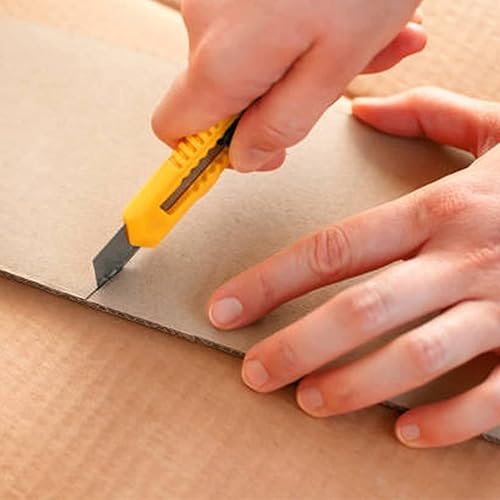 Miniatura 7 de Paquete de 50 cuchillas de cuchillos utilitarios de 0984in cuchillas de corte cuchillas de oficina SK5 para cortadores de cajas y cuchillos