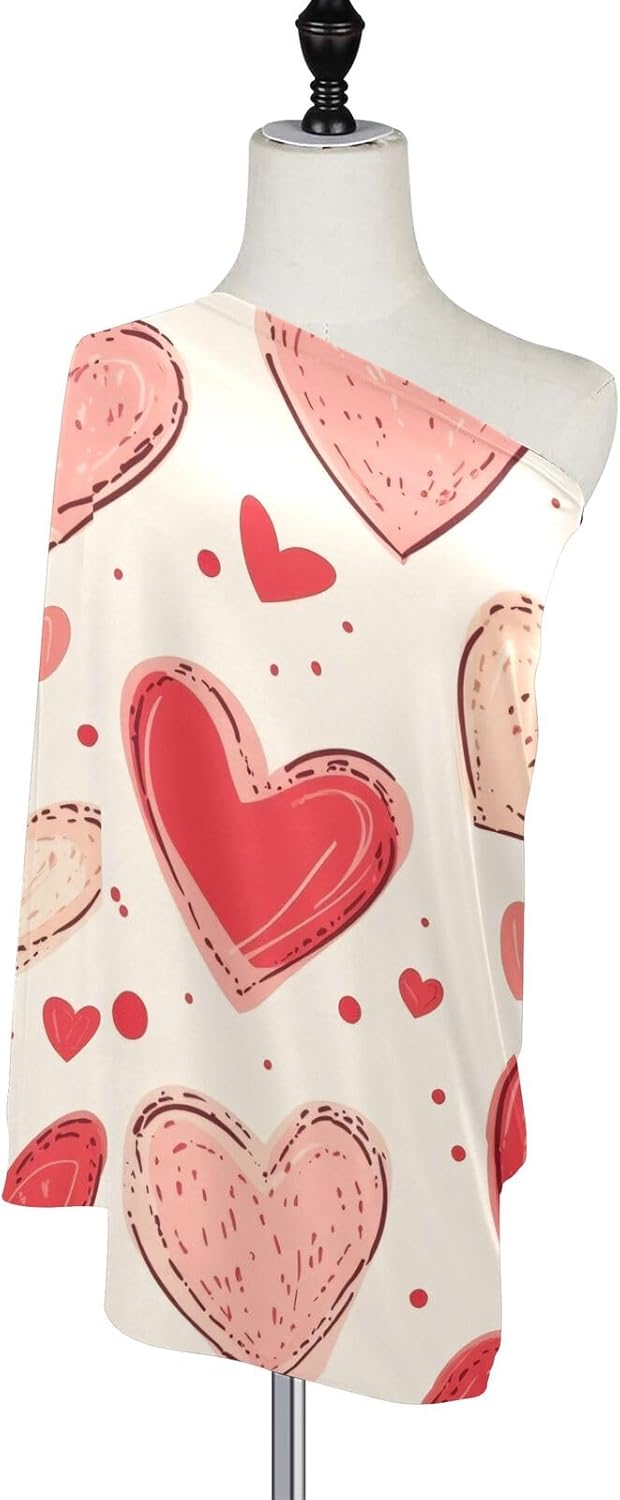 Lyeorm Valentine's Day Hearts Car Seat Covers for Babies Breathable Nursing Breastfeeding Cover Multi-Use Infant Carseat Canopy and Stroller Cover for Boys Girls 7 61q573tS WL. AC SL1500