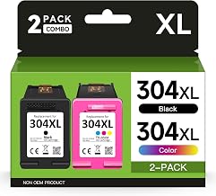 304XL Ink Cartridges, 304 Black and Color Ink Cartridges Refurbished for 304 Cartridge for Envy 5000 5030 5010 5020 5032 DeskJet 3750 2620 2600 3720 2630 2622 2633 3 UK
