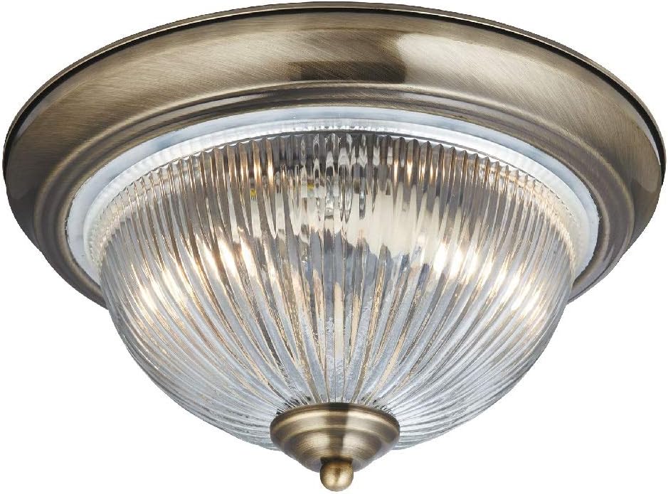 Traditional Antique Brass IP44 Bathroom Ceiling Light -4370 : Amazon.co ...