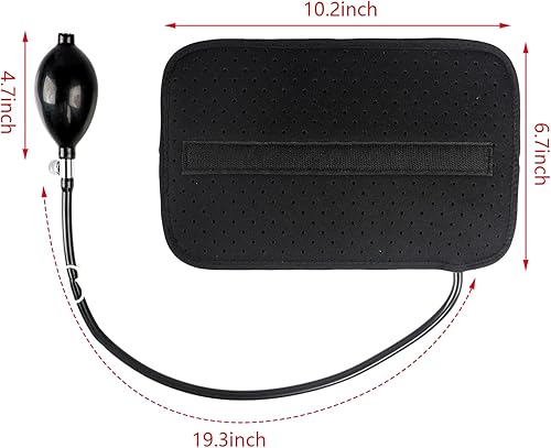 Miniatura 7 de IPENNY Almohada inflable de apoyo lumbar transpirable portátil y lavable almohada de respaldo inflable de aire inferior de la espalda con bomba de