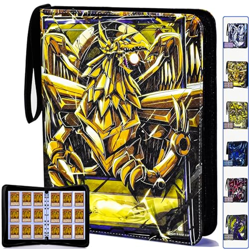 KarlyPro 990 Pockets Card Binder, 9-Pocket 3-Rings Trading Card Album,Large Capacity Folder Compatible with Yugioh Cards & Yu-Gi-Oh Trading Cards.