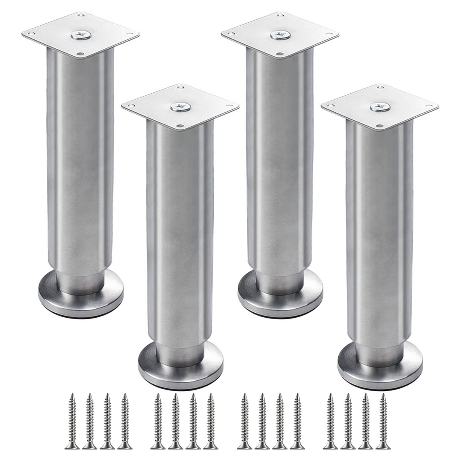 Meubelpoten Bankpoten 4 vierkante meubelpoten, bankpoten, tafelpoten, verstelbaar 0-10 mm, met schroeven, antislip/stabiele vervangende poten, stijlvol/mooi, zwart, 40 cm Meubelpoten Bankpoten 4 vierkante meubelpoten, bankpoten, tafelpoten, verstelbaar 0-10 mm, met schroeven, antislip/stabiele vervangende poten, stijlvol/mooi, zwart, 40 cm