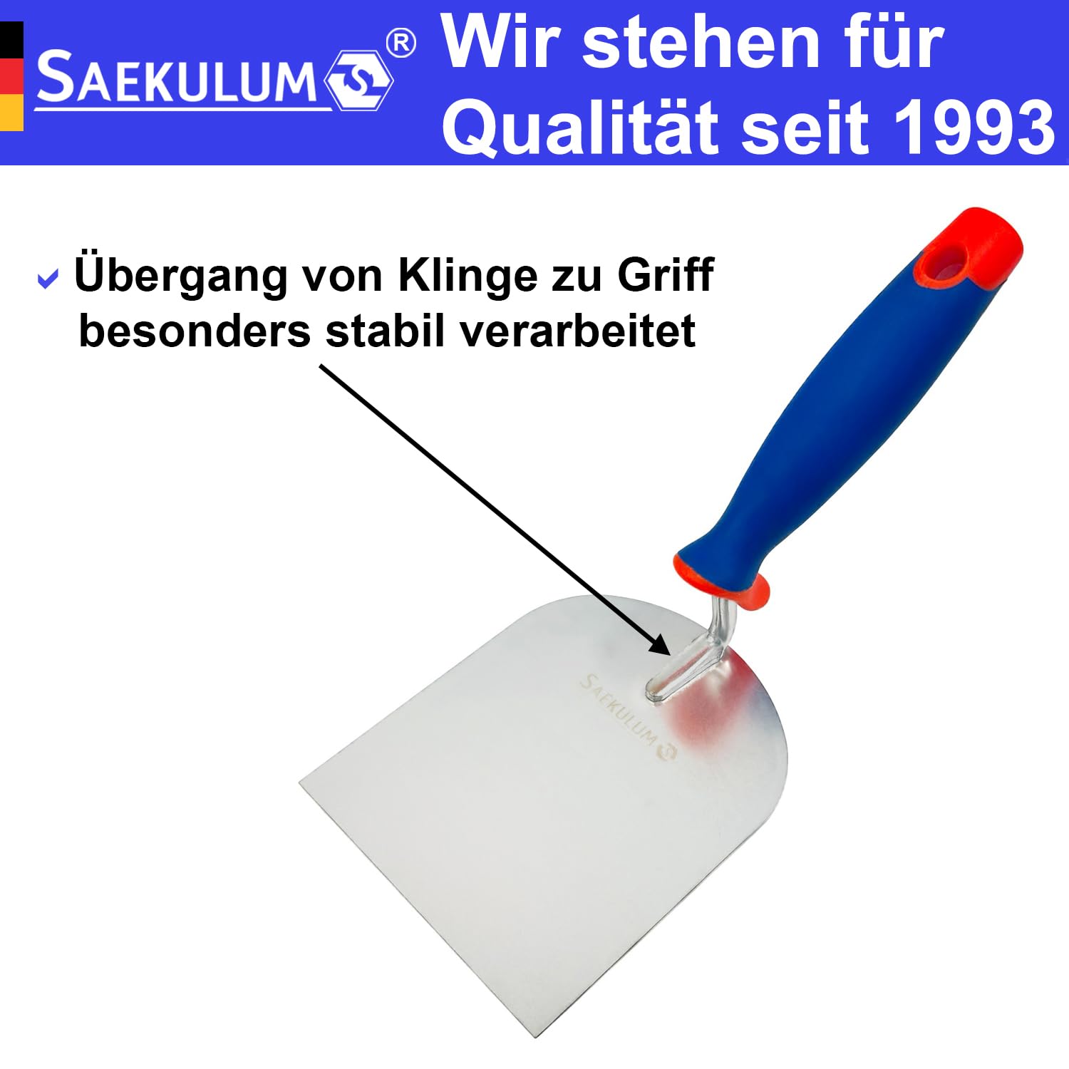 Kellen Set 8-tlg: Maurerkelle S-Hals (160mm und 180mm) + Gipserspachtel (60mm + 80mm + 100mm) + Putzkelle + Zungenkelle + Fugenkelle, Rostfreiem Edelstahl Kellen Gipserkellen Maurerwerkzeuge