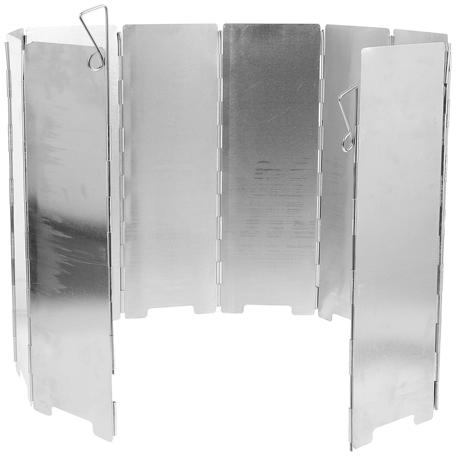 Foldable Camping Windshield with Aluminum Alloy Panels and Pin Locks Lightweight Anti-wind Tool for Outdoor Bbq Hiking Backpacking and Picnic Stove Protection