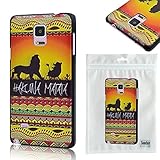 Seedan Hakuna Matata Painting Case for Samsung Galaxy Note 4 Protective Hard Slim Design Cover Skin Super Light
