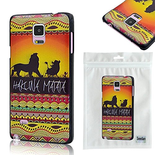 Seedan Hakuna Matata Painting Case for Samsung Galaxy Note 4 Protective Hard Slim Design Cover Skin Super Light