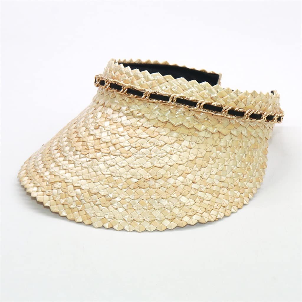Visiera a Conchiglia per Donna Protezione Solare Parasole Tappo Superiore Vuoto Cappelli Estivi Cappelli da Spiaggia da Donna