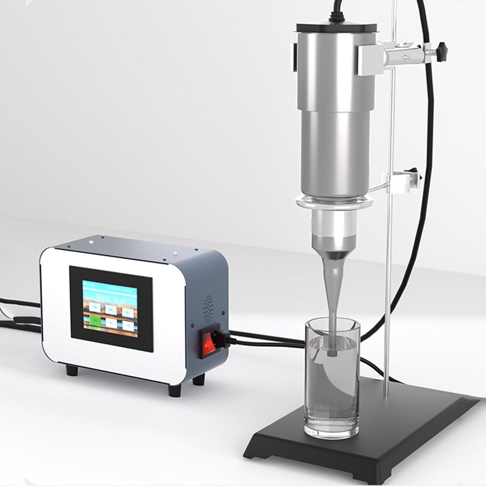 1000 W Ultraschall-Zelldisruptor-Homogenisator, 20 kHz Hand-Schallgerät mit 8 mm Sonde, 2000 ml Kapazität, für Biologie, Optik, Schmuck, Luft- und Raumfahrt