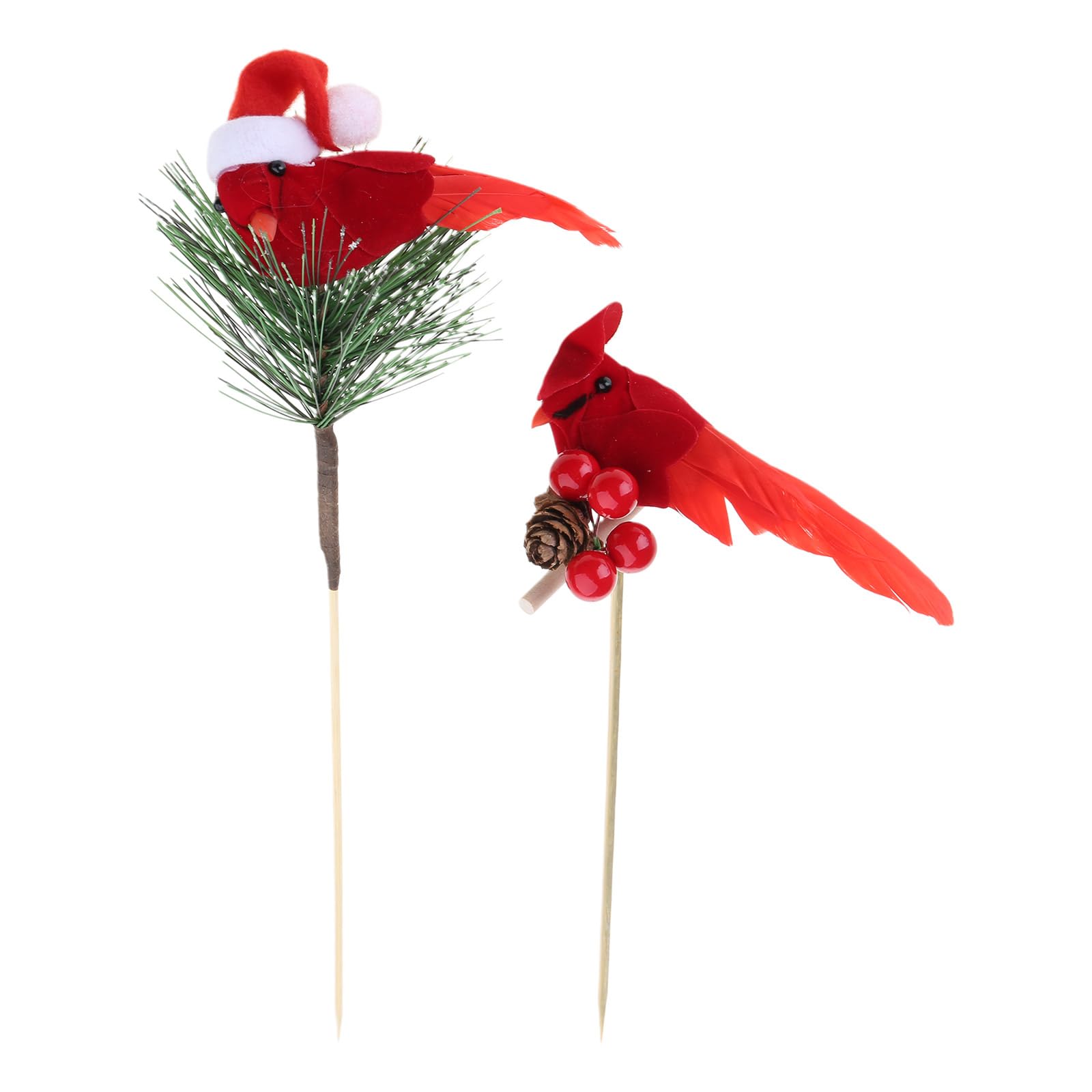 Elnwnnkc Of 2 Artificial Bird Garden Accessory Beautiful Flannel Bird Adornment for Creative Landscaping Projects Home and Garden Decors