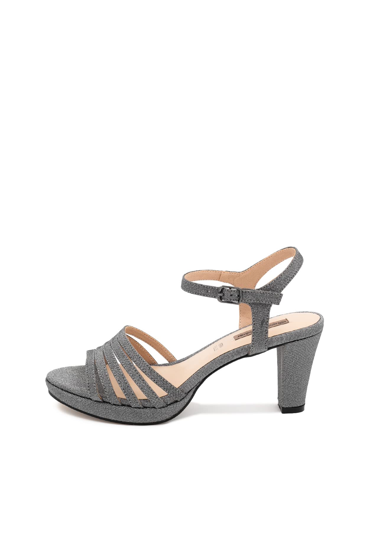 QUEEN HELENA Sandali Casual Eleganti con Tacco Medio e Cinturino alla Caviglia Donna S2805
