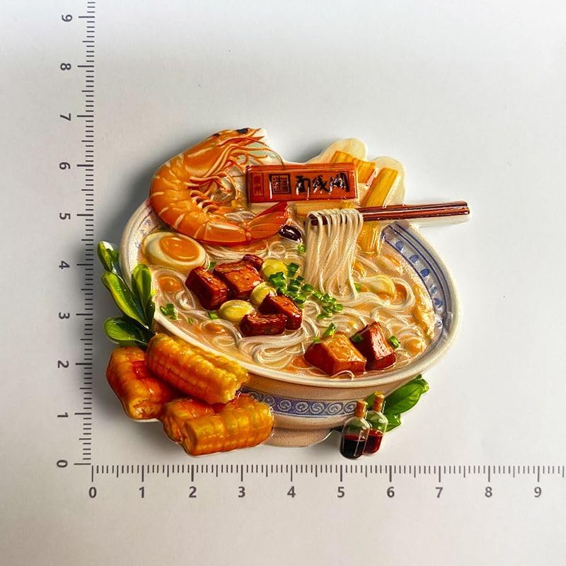 Imán decorativo de resina 3D para refrigerador miniatura 5