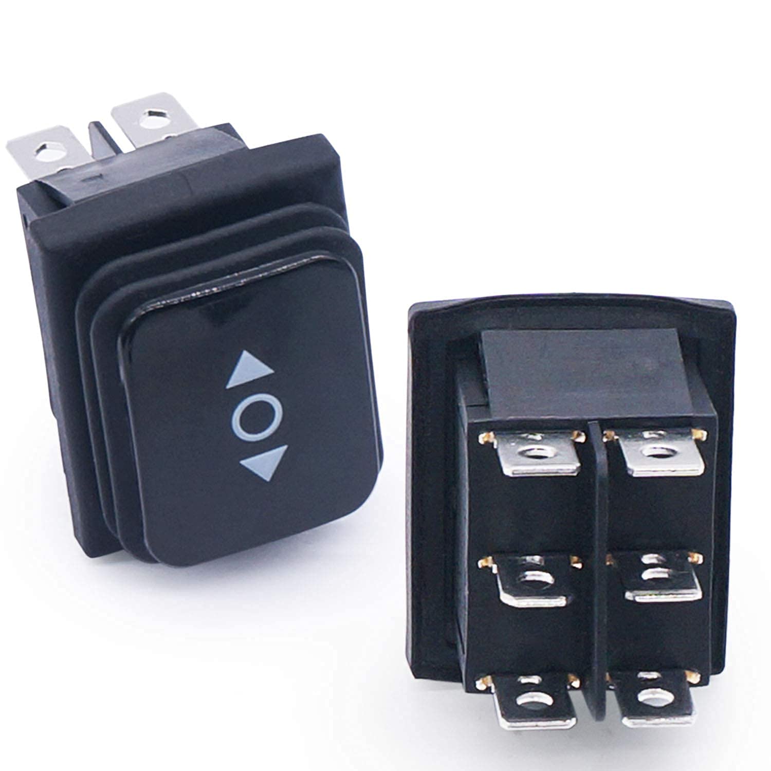 2 stücke Wasserdicht Momentary Wippschalter 6 PINOff3 Position Schwarz 250V/16A 125V/20A