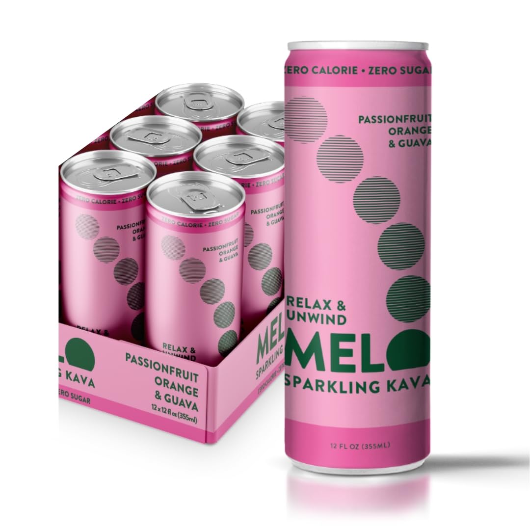 Amazon.com : Melo Sparkling Kava Drink, Passionfruit Orange