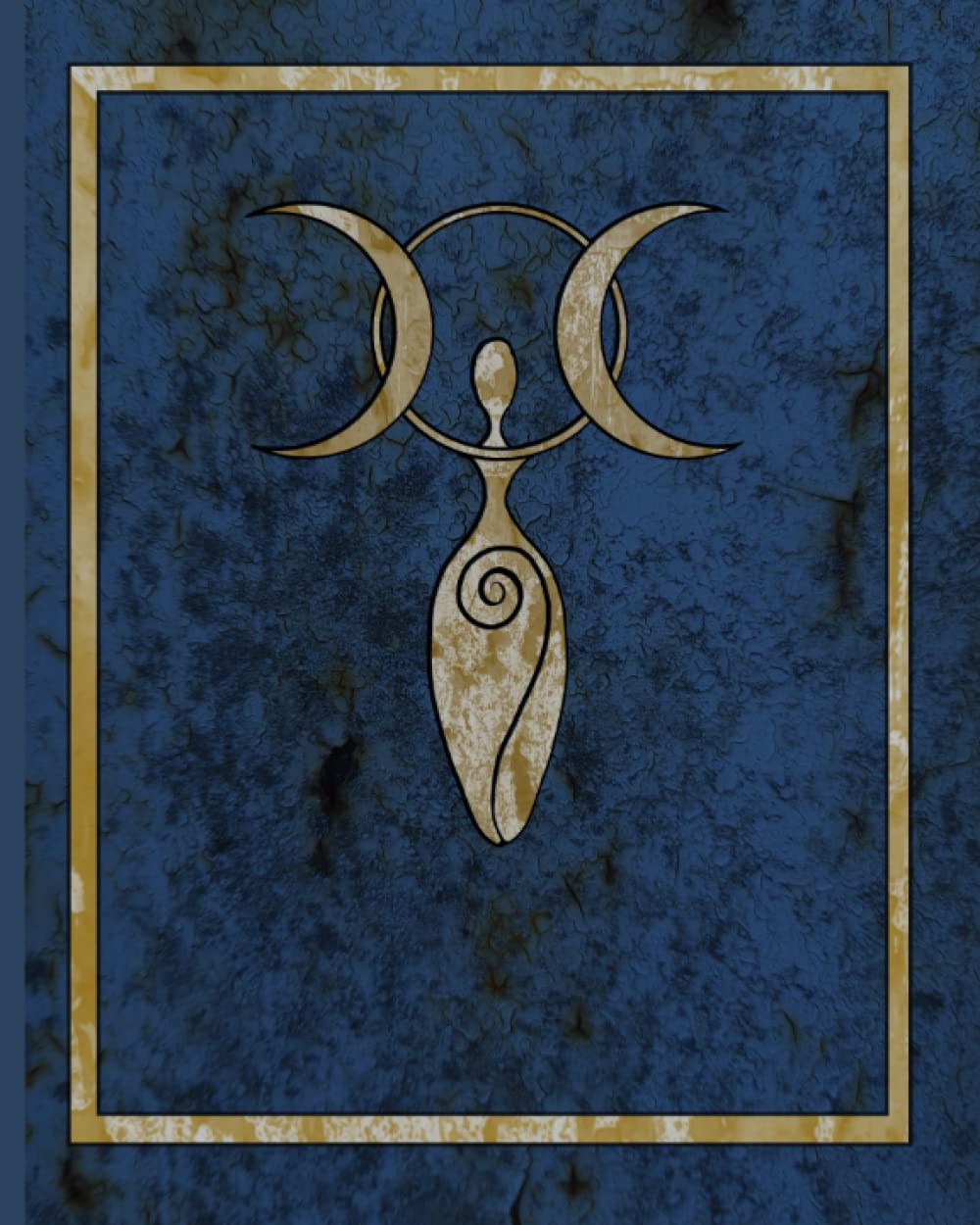Triple Goddess Moon Notebook-8” x 10, 110 page blank lined notebook