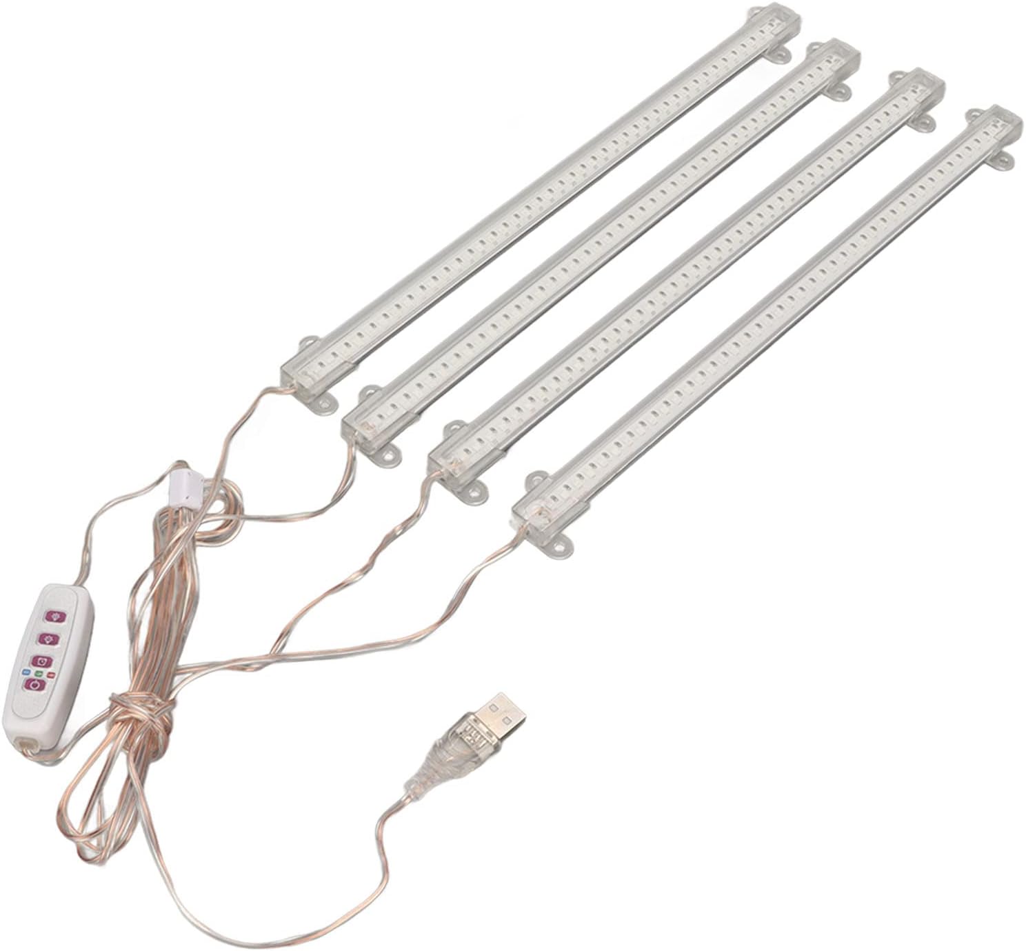 Indoor Grow Lights, USB Plug Easy Installation Timer Function Plant Grow Light Full Spectrum for Home (Sun Light 4000K 168LEDs)