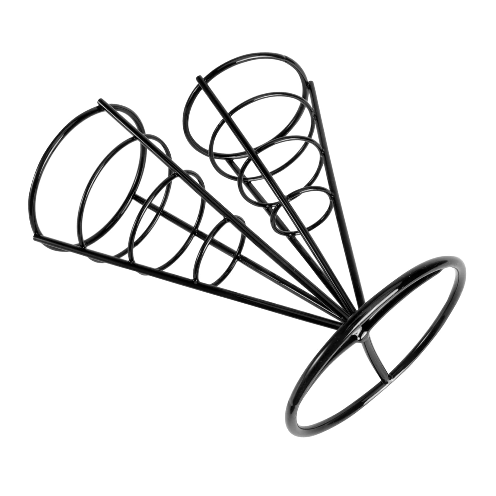 PRETYZOOM Sturdy French Fries Stand Cone Baskets Large Snack Potato Chips Rack French Fry Stands for Restaurant Home