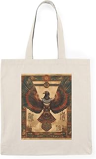 شنطة توت قماشية بسوستة من توتي باك بتصميم مصر القديمة 265 مع سحاب