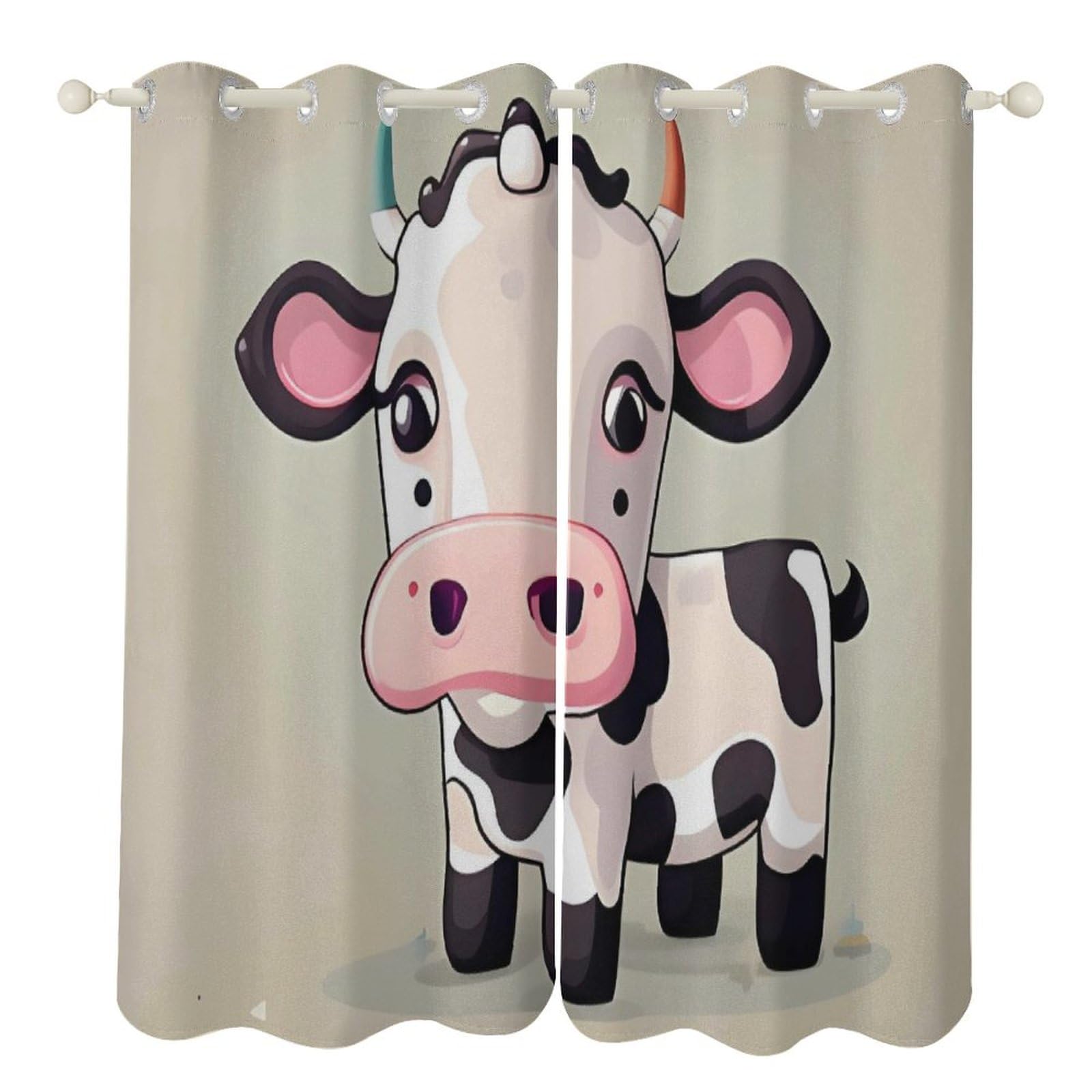 Rideaux occultants motif vache : créez une ambiance cosy dans votre salon moderne