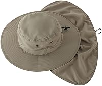 Vista 36 de Home Prefer Sombrero para sol para el aire libre con protección UV, secado rápido, unisex con solapa para proteger el cuello Gris cenizo