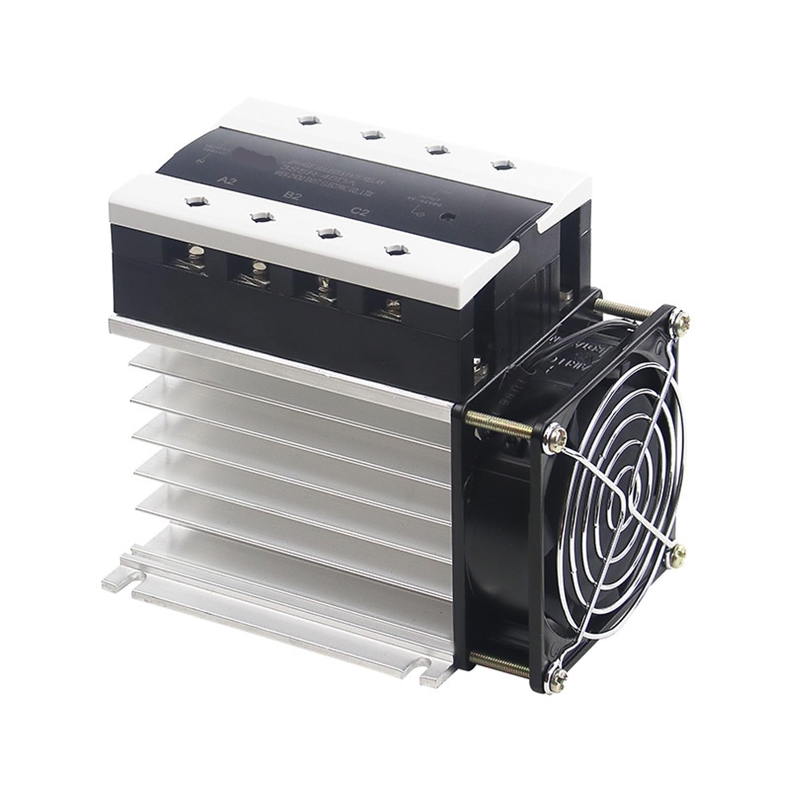 Relais à semi-conducteurs triphasé 40A SSR-3 DC-AC à commutation silencieuse et refroidissement par ventilateur - 4