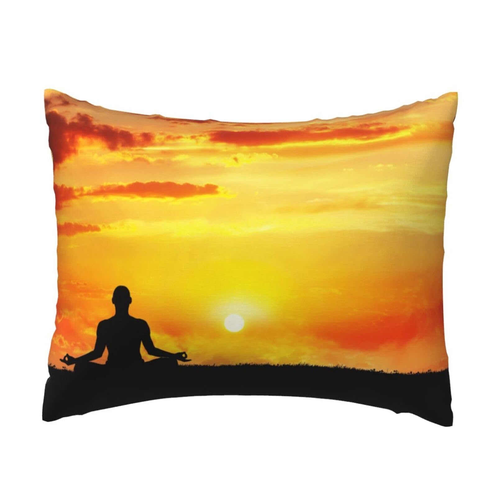 GSGCSBYMLG Yoga Meditation printed Pillow Case 20x26in Cushion Cover
