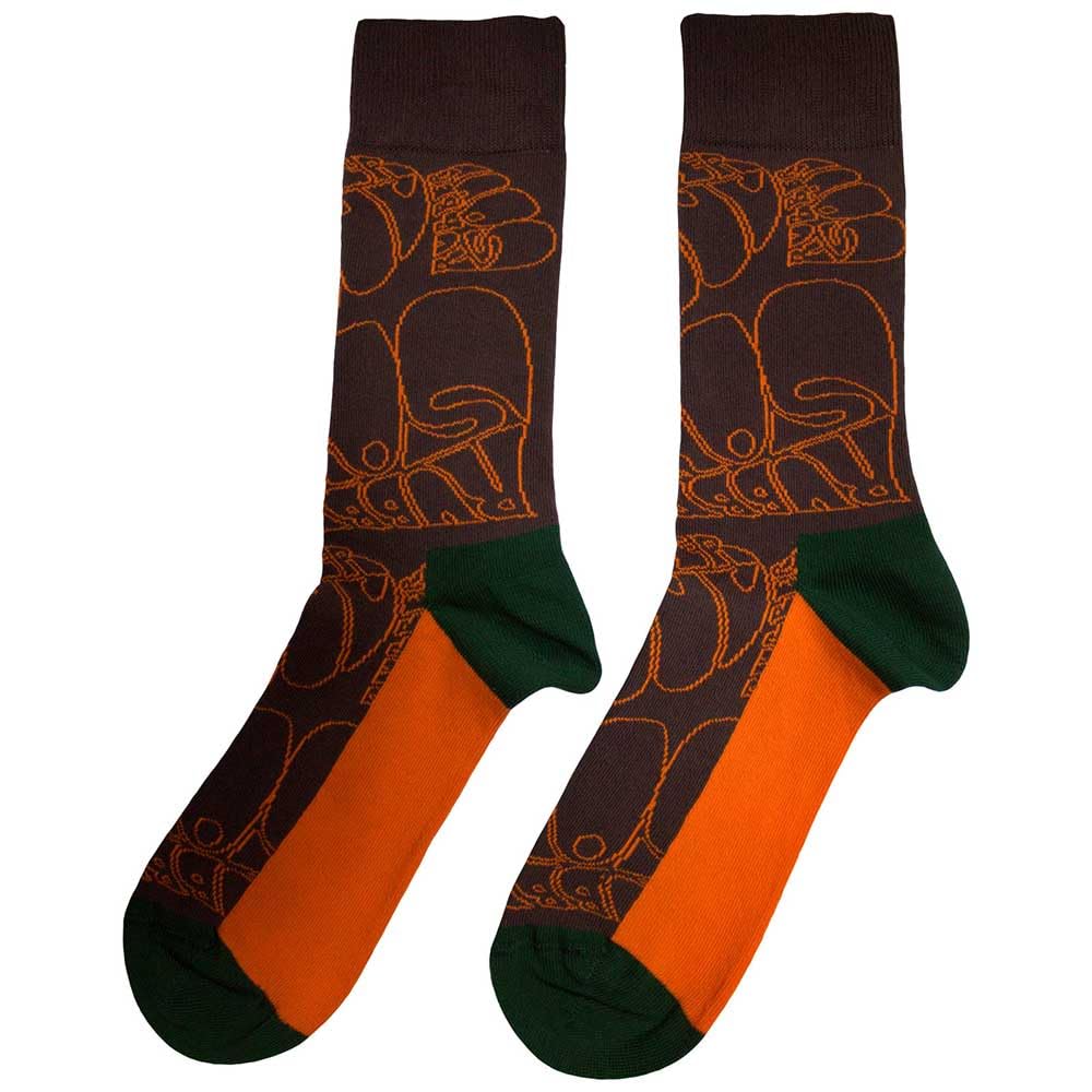 Rock Off officially licensed products The Beatles Rubber Soul Text Outline Repeat Ankle Socks One Size