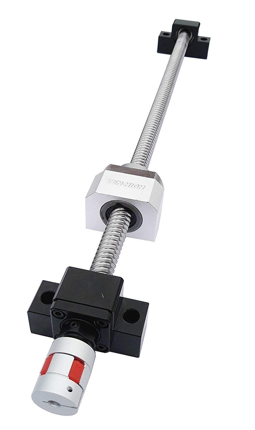 TEN-HIGH SFE2525 1200 mm Kugelgewindetrieb mit Metall EinzelKugelmutter+1 Set EK/EF20+Kupplung+Mutterabdeckung CNC