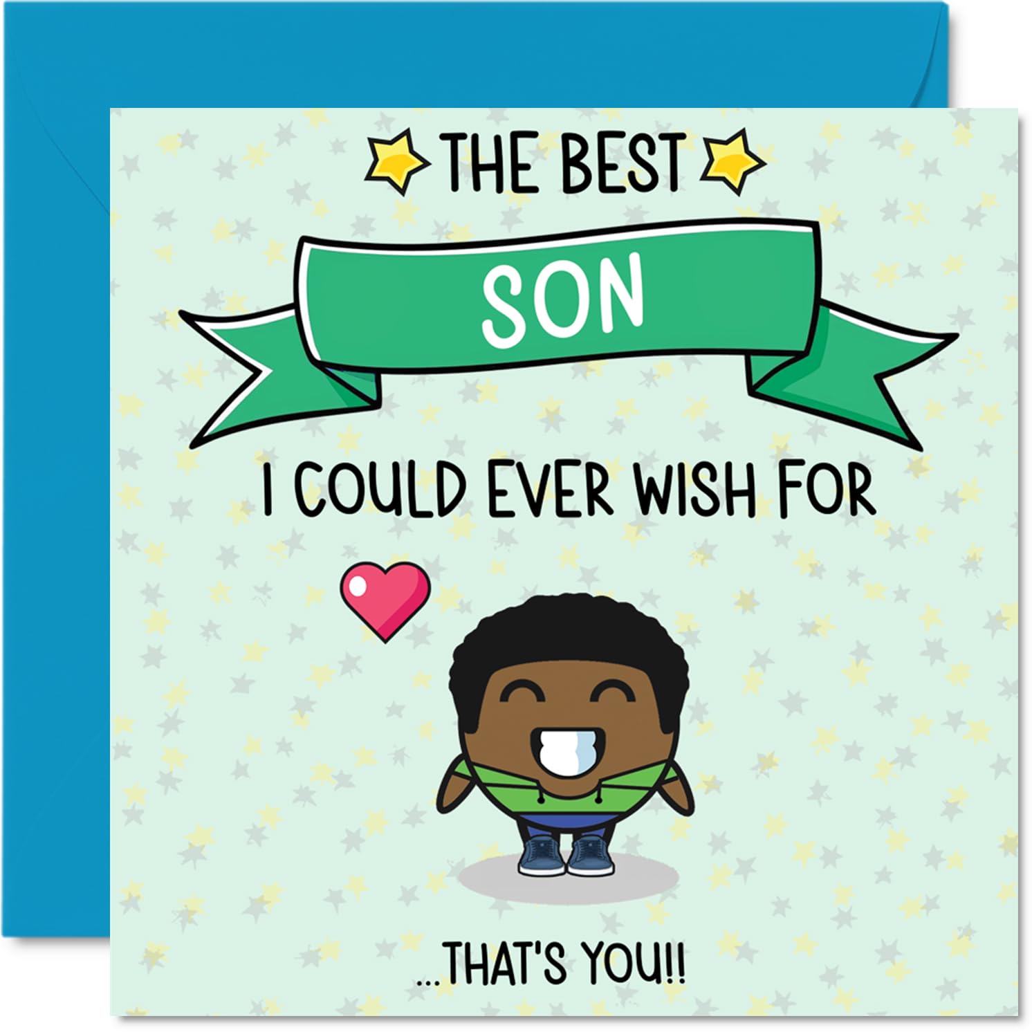 Son Birthday Card - Best I Could Ever Wish For - Happy Birthday Card for Son from Dad Mum, 145mm Cute Bday Greeting Cards