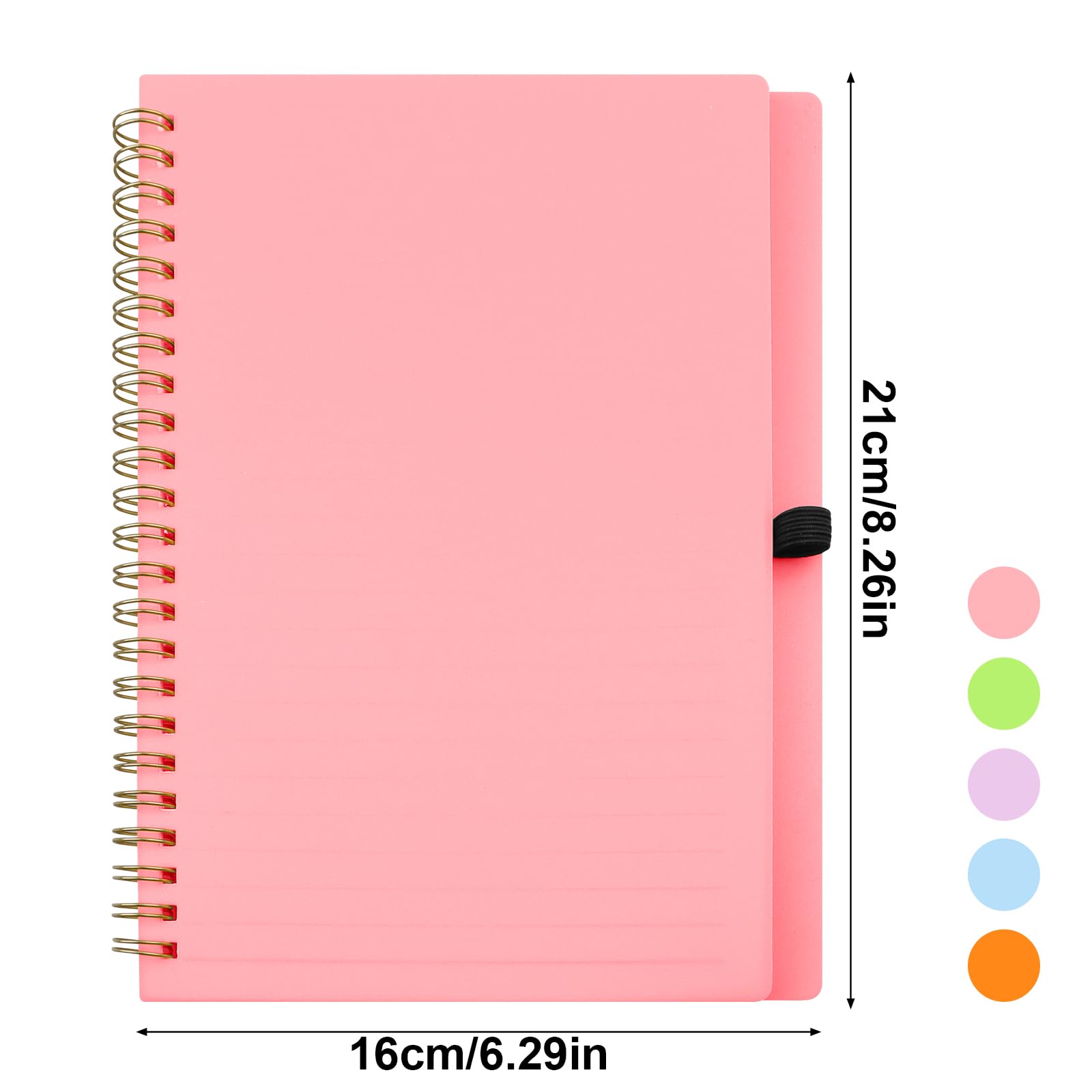 ABCDPP 5PCS A5 Wirebound Notebooks with Pen, Journal Lined Notebook with Hard Cover for Women Men to Take Notes Make Plans - Image 4