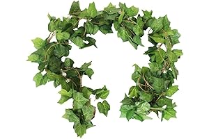 Botius 91Ft 12 Strands Autumn Artificial Grape Vines Plants Fake Greenery Leaf Garlands