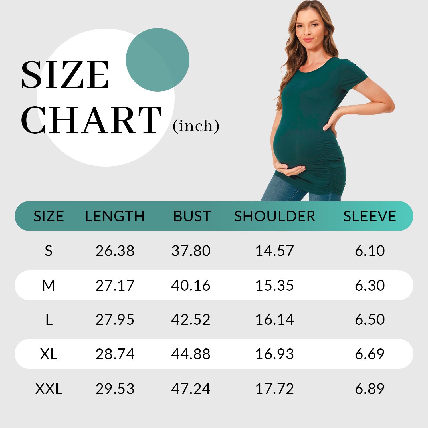 Camisetas de maternidad para mujer, manga corta, ropa de embarazo, paquete de 3 unidades
