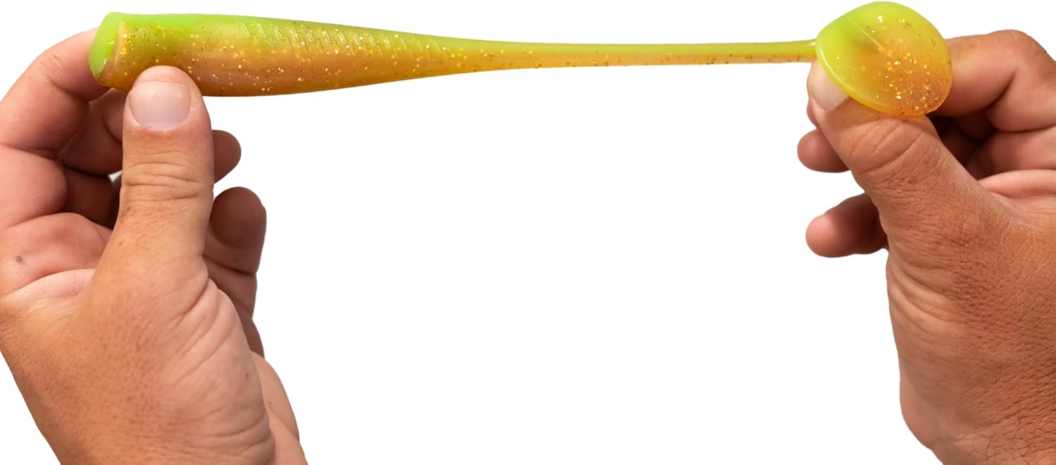 EliasV Fishing Tough Tugger Paddle Tail Swim Baits - Ultra Durable Soft Plastic Paddletail TuffTanium Swimbaits for Bass Fishing