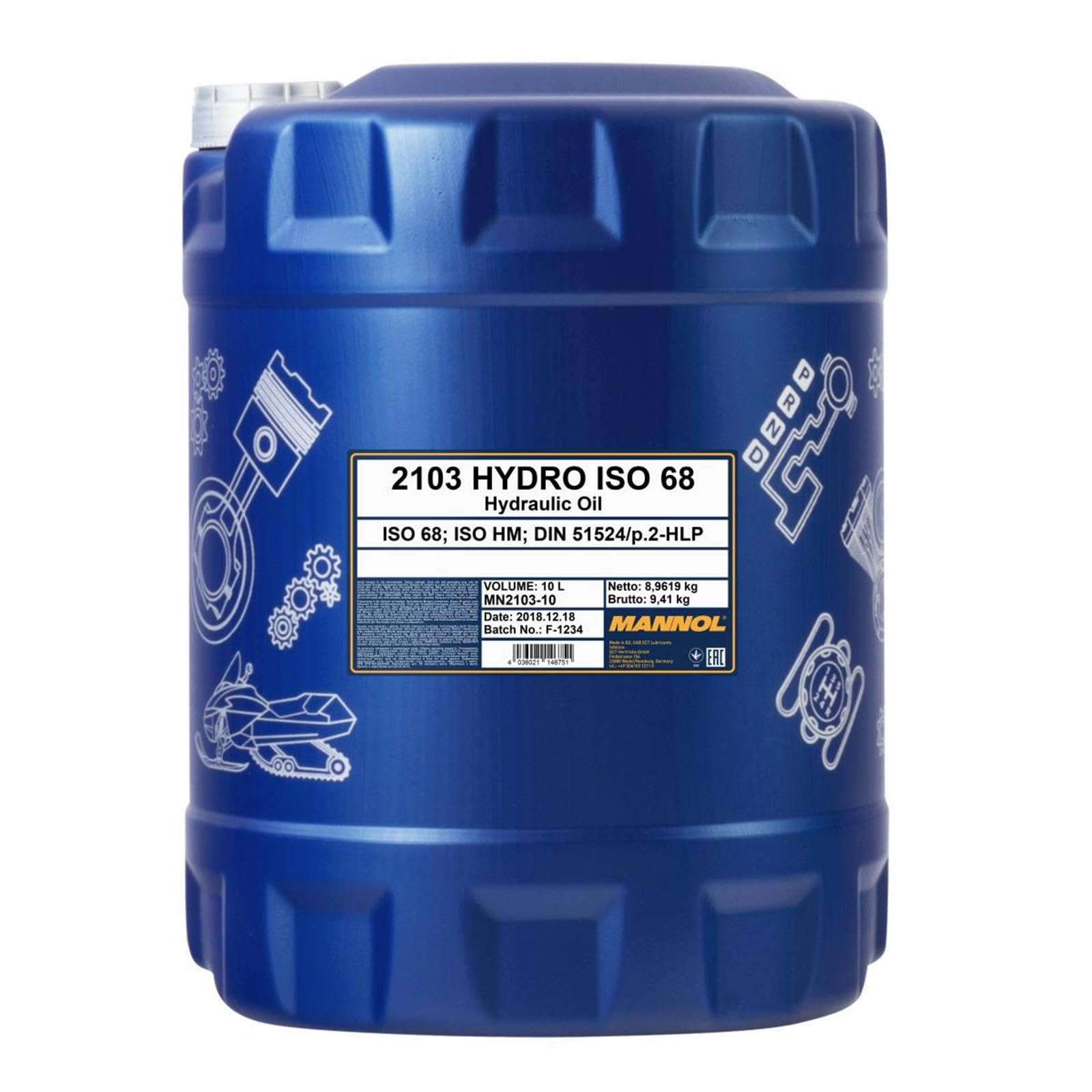 MANNOL MN2103-10 Olio sistema idraulico sentrale 10L