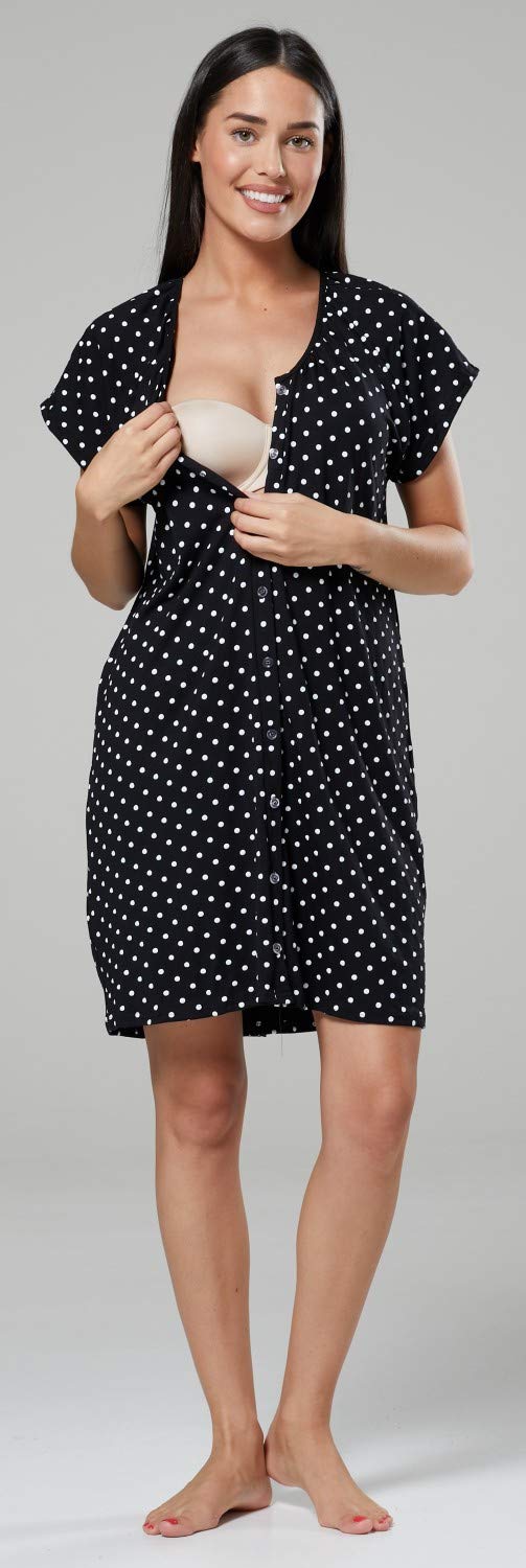 Happy Mama Womens Maternity Hospital Bag Set Delivery Nightie Robe