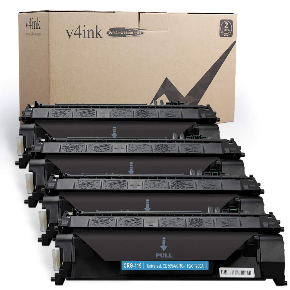 v4ink4PK Compatible Toner Cartridge Replacement for Canon 119 CRG-119 3479B001AA Toner for Canon ImageClass mf414dw mf416dw mf419dw mf5950dw mf5960dn lbp251dw lbp253dw lbp6300dn Printer