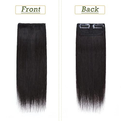 Miniatura 2 de SEGO Extensiones de cabello humano Remy con clip, 2 clips, horquilla invisible sin costuras para mujeres con cabello adelgazante que añade volumen