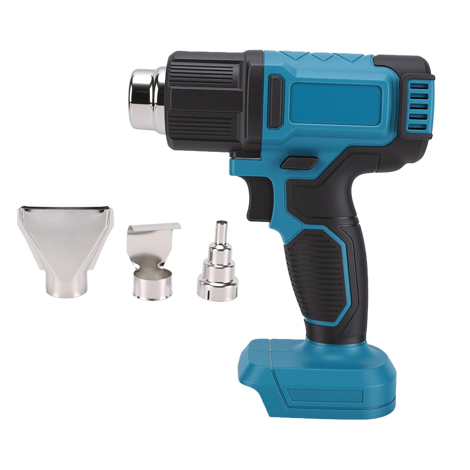 Eujgoov Pistola de Calor Inalámbrica para Batería de 18 V 122-1022 °F LCD Temp Ajustable | 5 configuraciones de flujo de aire, función de memoria guarda la última temperatura, bloqueo de seguridad para decapado de