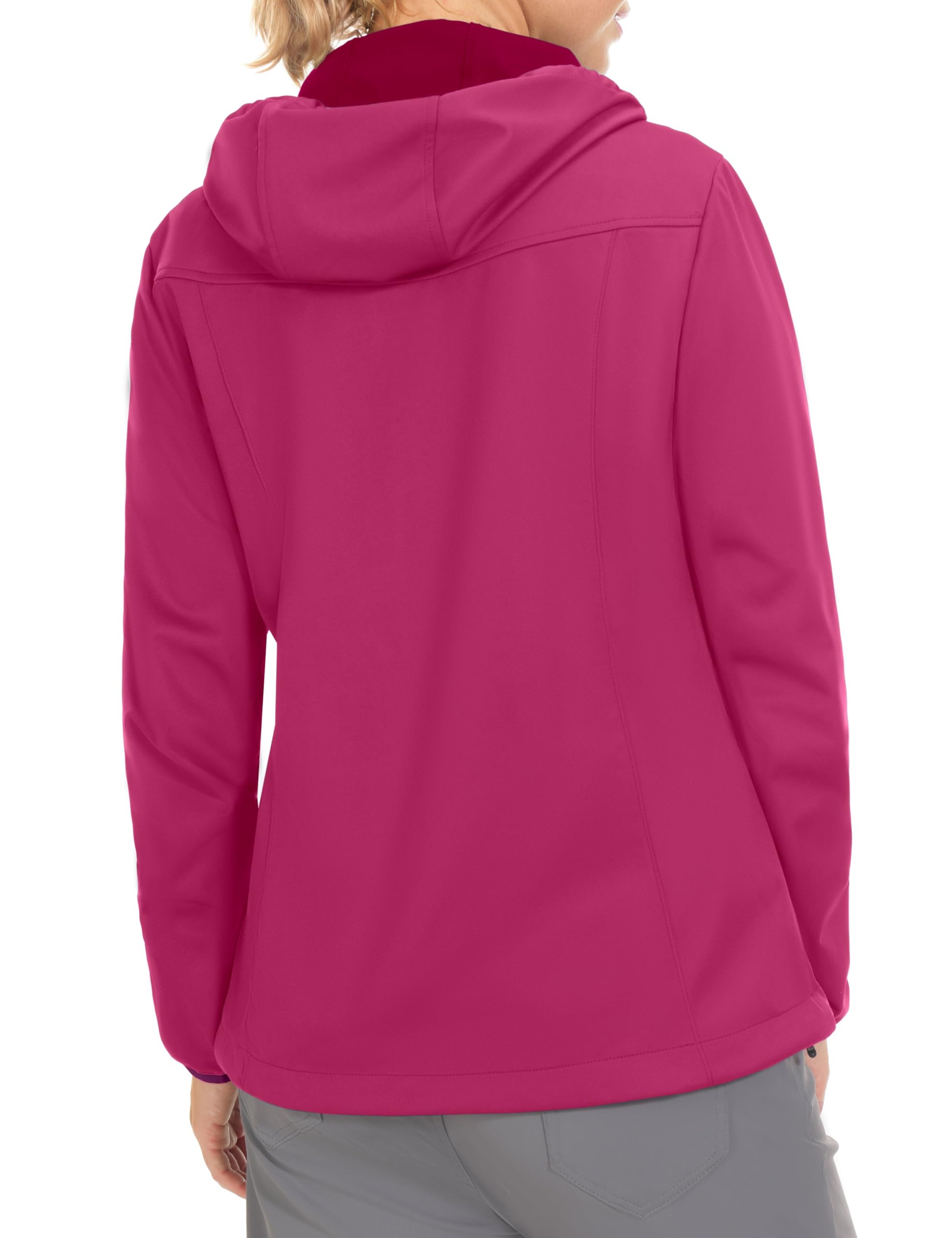 Little Donkey Andy - Giacca leggera con cappuccio in softshell da donna, per corsa, viaggi, escursionismo, antivento, idrorepellente