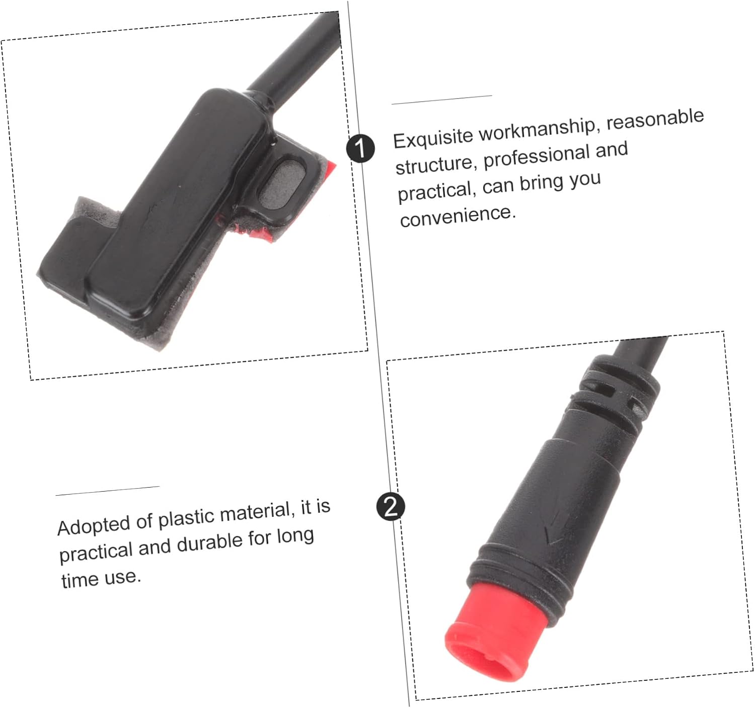 Electric Bike Brake Sensor Cutoff Magnetic Brake Sensor for E-Mountain Bikes Wire Simple Structure Easy to Use Reliable Cable Accessory