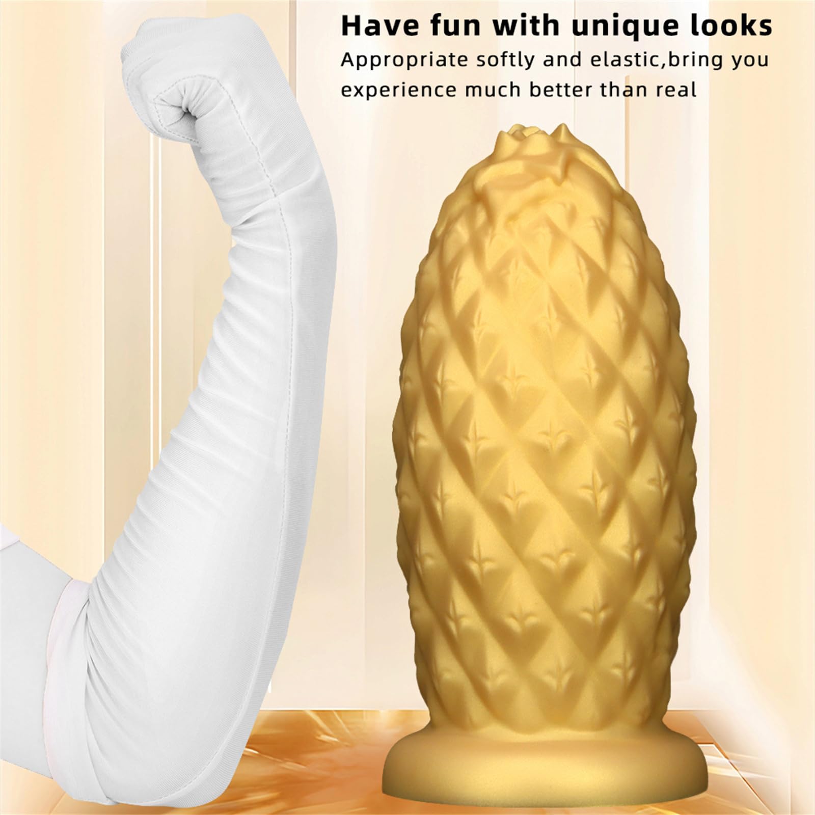 Dildo anale in silicone con perline, plug anale gigante, plug anale extra large, dilatatore anale, fisting, giocattoli sessuali for uomini e donne(M)